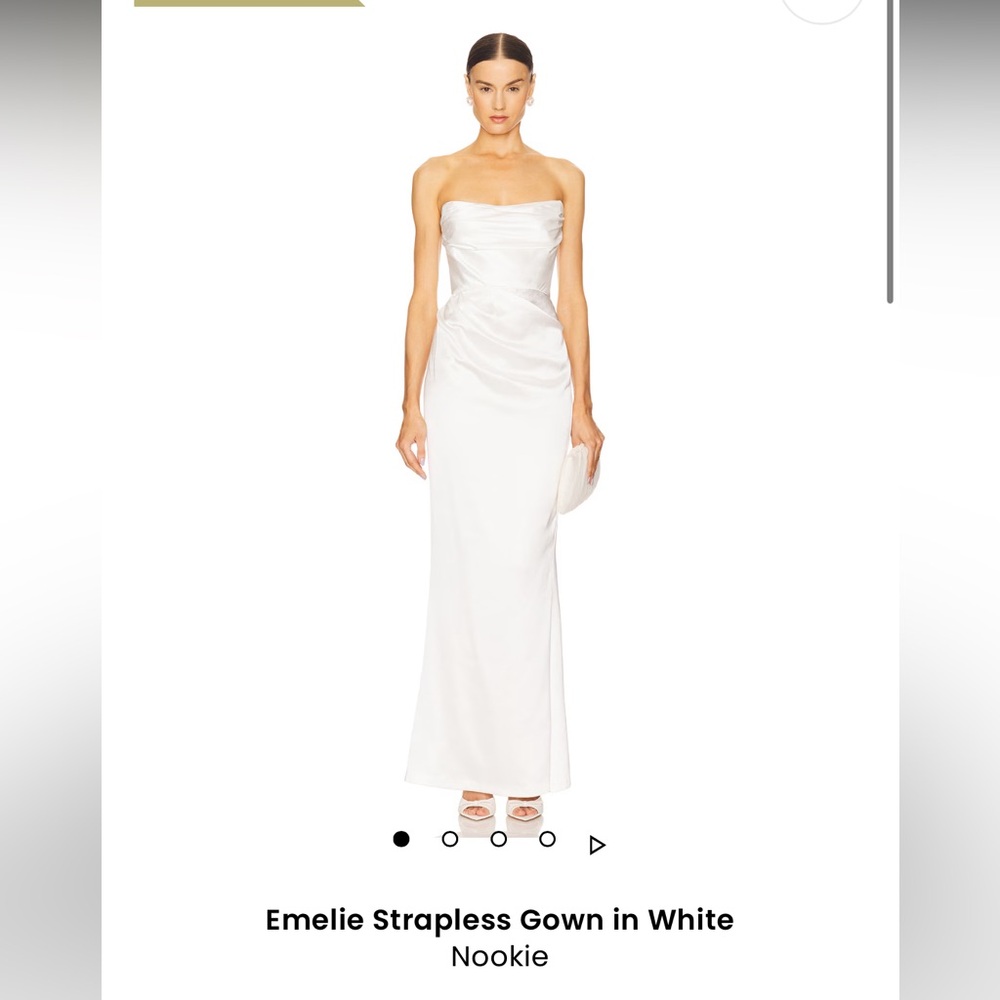 Nookie Emelie Strapless Dress in Ivory
